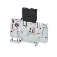 PUSH-IN TERM 4mm P/DIST 1 RED FUSE BLOCK END GREY