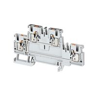 PUSH-IN TERM 2.5mm 2 LVL CONNECTED 4 CONN GREEN