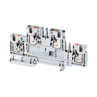 PUSH-IN TERM 4mm 2 LVL CONNECTED 4 CONN BLUE