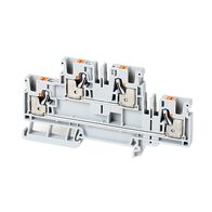 PUSH-IN TERM 4mm 2 LVL 4 CONN BLACK