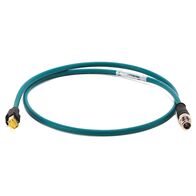 SHIELDED ENET-CBLE HFLEX-PUR 4-PAIR CAT6 TEAL M12-M12 10M