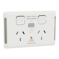 Pro SeriesDouble switched socketRCD, 30mA, horizontal Extra White