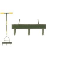 Manual Lawn Aerator Heavy-Duty Steel Frame Ergonomic Grip Repelec