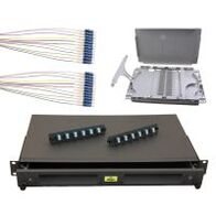 1RU Sliding Fibre Enclosure 24 LC Duplex OS2 Pigtails MSS Data