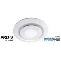 Round Fascia 14W Tri Colour LED to Suit Airbus 250 White Ventair