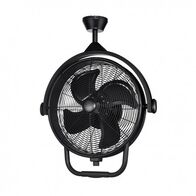 TILT360 43cm Ceiling Drum Fan 4 Blade 3 Speed 180W Black Ventair