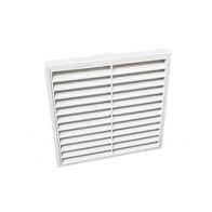 100mm Standard Square Fixed Louvre Grille White Ventair