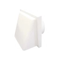 100mm Weather Proof Cowl with Draft Shutter White Ventair