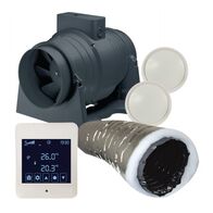 Heat Transfer Kit 1 Room Inline Fan Controller White Ventair