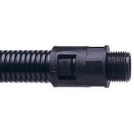 Straight Fixed Fitting M25 28mm IP66 Nylon Black Adaptaflex