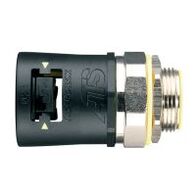 Adaptalok Straight Swivel 16mm Conduit M16 Male Black Adaptaflex