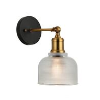 Wall Light ES Dome Clear Glass Antique Brass CLA Lighting