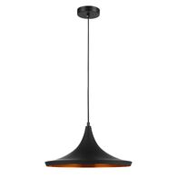 Pendant Light ES Mexican Hat Black 350mm CLA Lighting