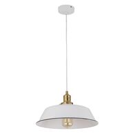 Pendant Light ES White Angled Dome 360mm CLA Lighting