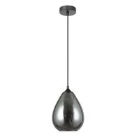 Pendant Light ES Smoke Glass Oval Raindrop 200mm CLA Lighting