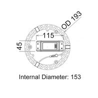 LED Circular Conversion Kit 12W Tri-Colour 193mm CLA Lighting
