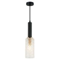 Pendant SES Cut Glass Oblong Matt Black Brass 90mm CLA Lighting