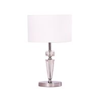 Table Lamp ES Drum Crystal Body Chrome White 300mm CLA Lighting
