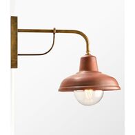 Wall Light ES Dome Aged Copper IP23 Brass Bracket CLA Lighting