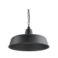 Pendant Light ES Angled Dome Matt Black IP23 400mm CLA Lighting