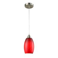 Pendant Light ES Blue Glass Ellipse Swirls 120mm CLA Lighting