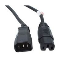 IEC C14 to C15 Power Lead 10A 1mm² 2m Black Hypertec