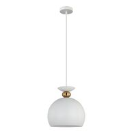 Pendant ES Wine Glass Iron Brass Matt White 250mm CLA Lighting