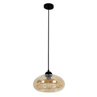 Pendant Light ES Smoked Glass Oval 275mm CLA Lighting