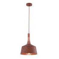 Pendant Light ES Dome Rustic Brown Travertine 550mm CLA Lighting