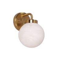 Wall Light ES 1 Light White Alabaster Sphere 140mm CLA Lighting
