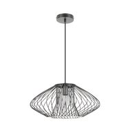 Pendant ES Oval Cage Iron Antique Brass Small 440mm CLA Lighting