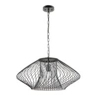 Pendant ES Oval Cage Iron Antique Brass Large 600mm CLA Lighting