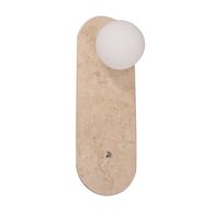 Wall Light G9 Oblong Travertine Beige with Switch CLA Lighting