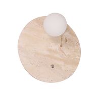 Wall Light G9 Round Travertine Beige with Switch CLA Lighting
