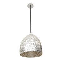 Pendant Light ES Ellipse Chrome Steel 310mm x 320mm CLA Lighting