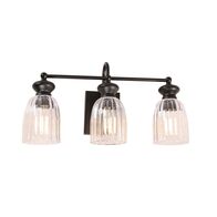 Wall Light ES 3 Light Ellipse Glass Black 120mm CLA Lighting