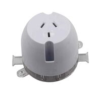 Plug Base Single 3 Pin 10A Earthed Pack of 10 CLA Lighting