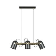 Pendant Light 3 Light ES Ellipse Black Brass 554mm CLA Lighting