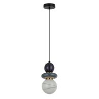 Pendant G9 Opal Diffuser Grey Purple Ceramic 120mm CLA Lighting