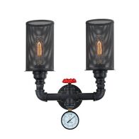 Wall Light 2 Light ES Oblong Black Mesh CLA Lighting