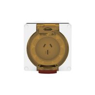 Socket Outlet IP66 15A 250V 3 Flat Pin Buffalo White Trader