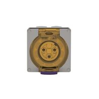 Socket Outlet IP66 20A 250V 3 Round Pin Buffalo Grey Trader