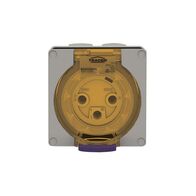 Socket Outlet IP66 32A 250V 3 Round Pin Buffalo Grey Trader