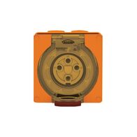 Socket Outlet IP66 10A 500V 4 Round Pin Buffalo Orange Trader