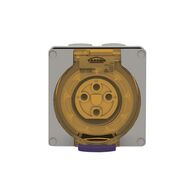 Socket Outlet IP66 20A 500V 4 Round Pin Buffalo Grey Trader