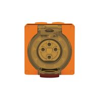 Socket Outlet IP66 20A 500V 4 Round Pin Buffalo Orange Trader