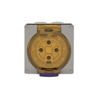 Socket Outlet IP66 40A 500V 4 Round Pin Buffalo Grey Trader