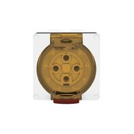Socket Outlet IP66 50A 500V 4 Round Pin Buffalo White Trader