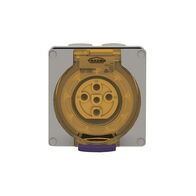 Socket Outlet IP66 20A 500V 5 Round Pin Buffalo Grey Trader