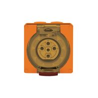 Socket Outlet IP66 20A 500V 5 Round Pin Buffalo Orange Trader